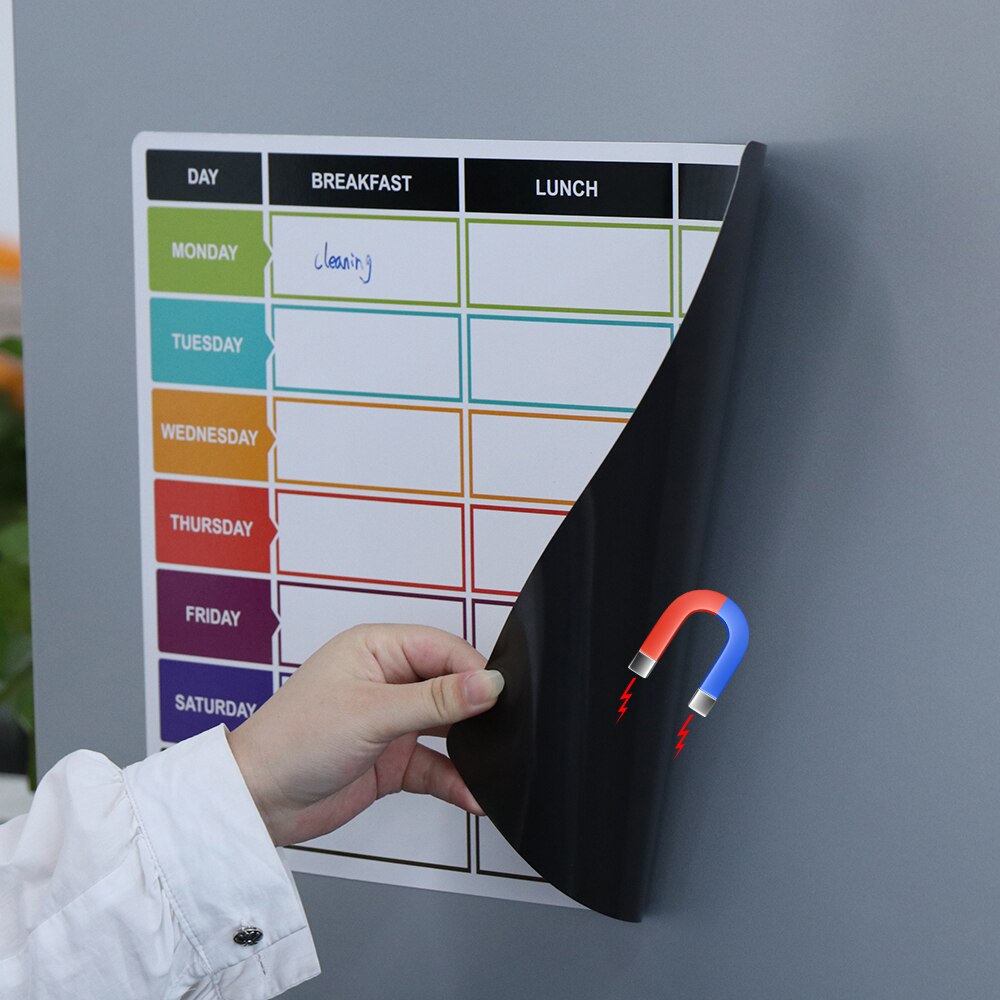 A3 Size Herbruikbare Plan Schema Koelkast Kalender Magnetische Wekelijkse Schema Erase Board Memo Georganiseerd Dagelijkse Agenda Office