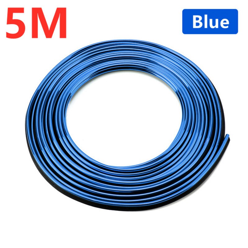 Tira embellecedora de puerta para automóviles, molduras decorativas de , tira decorativa, Color galvanizado, 5 M: Blue 5M