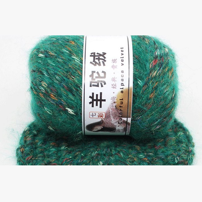Alpaga de vêtements, couture et fils, pull, écharpe, gants, chapeau, tricot à la main, fils mélangés, 15 couleurs: 14