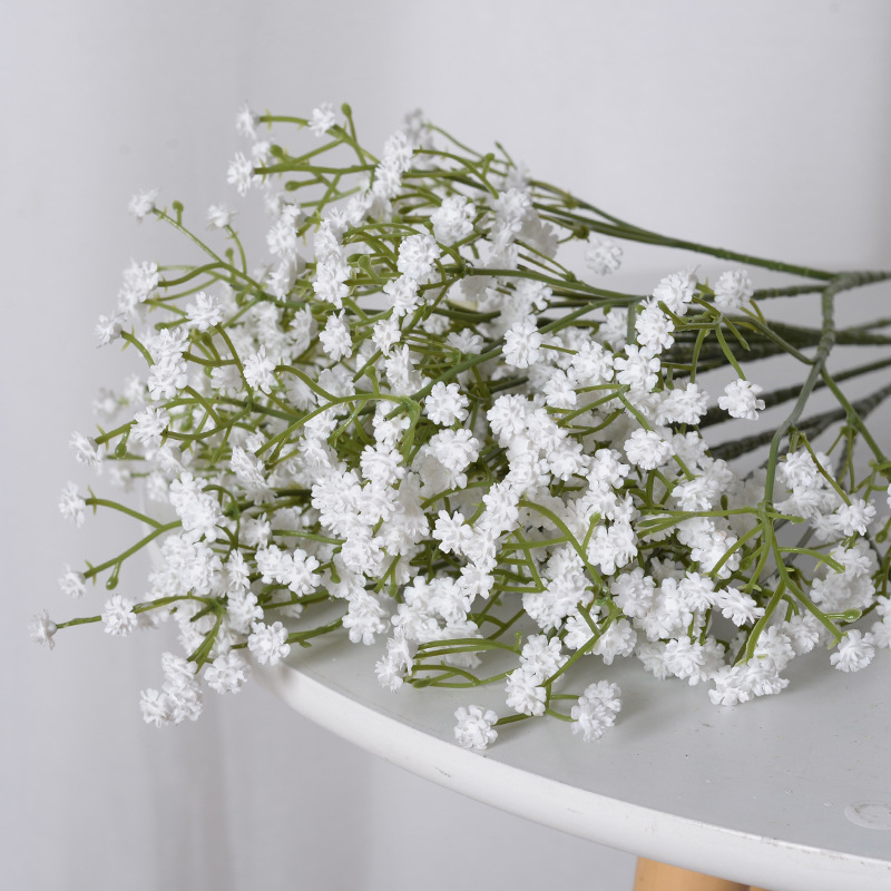 Ramo de flores de estrellas de cielo Artificial de 52cm, azul y blanca, decoración navideña para el hogar, accesorios de fotografía, planta, decoración de boda: Negro