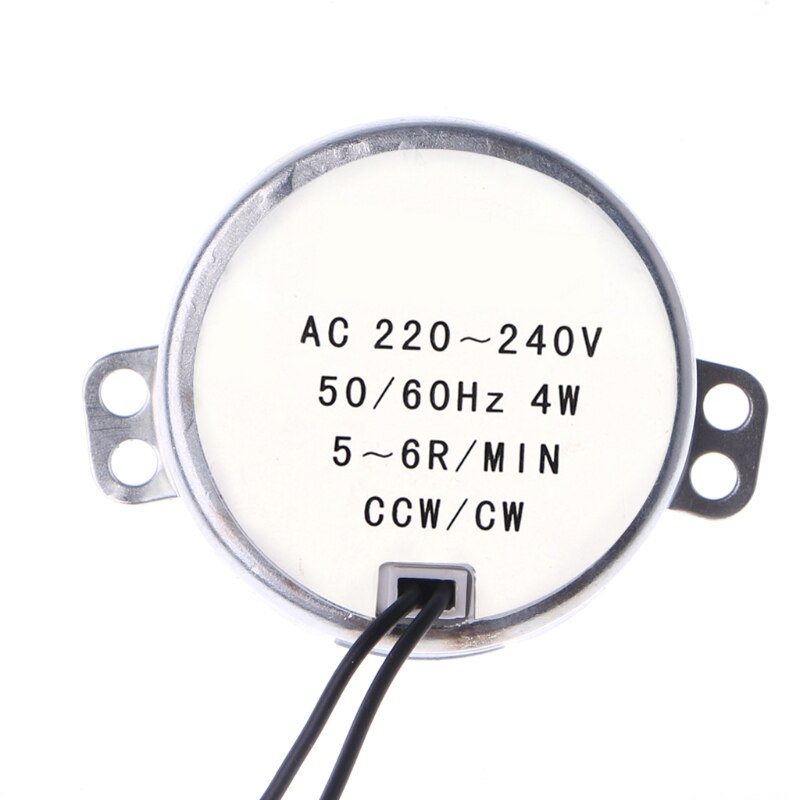 Ac synkronmotor 220-240v växelmotor 4w cw/ccw stort vridmoment 5-6 rpm 50/60hz permanentmagnet synkronmotor