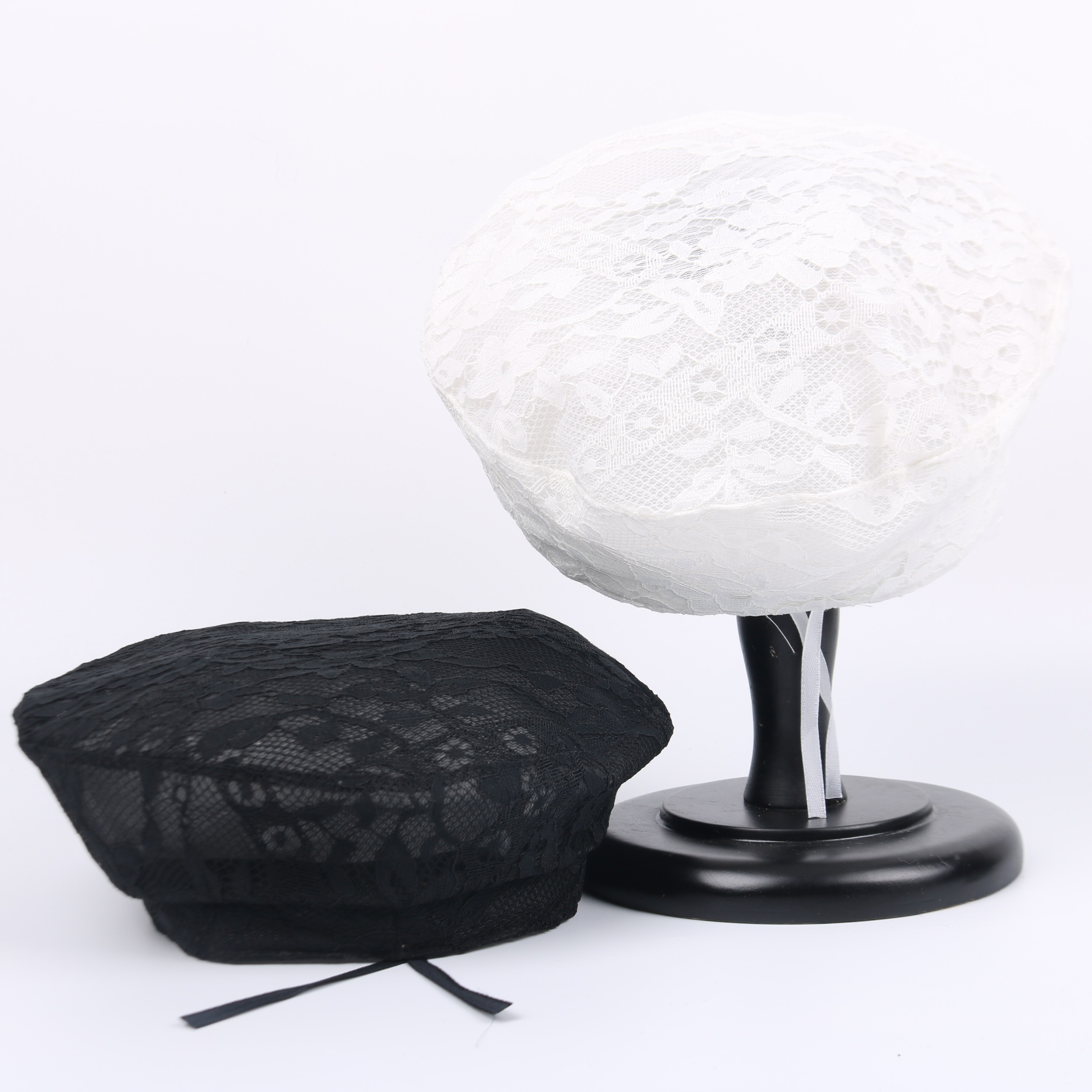 Lace Berets For Women Female Berets Spring Summer Girls Cute Black Berets