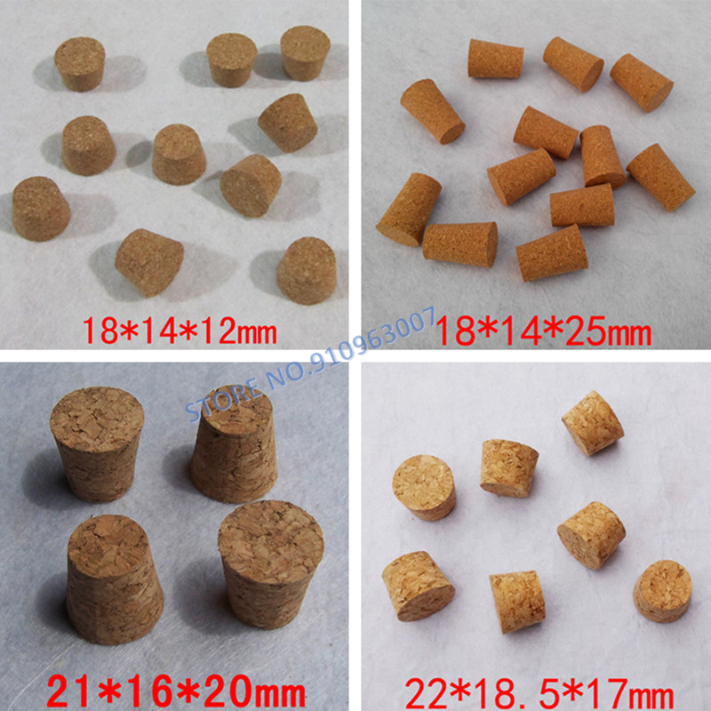 100 stück holzstopfen mit 7.5mm to 30mm cm durchmesser für labor-reagenzgläser, wasserkocher, puddingflaschen, büretten und rohre.