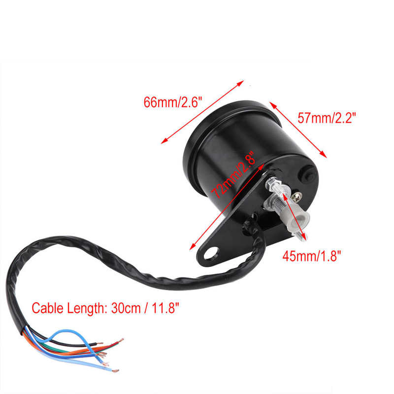 Universal 0~160km/h Motorcycle Tachometer Digital LED LCD Speedometer Speed Tester Gauge