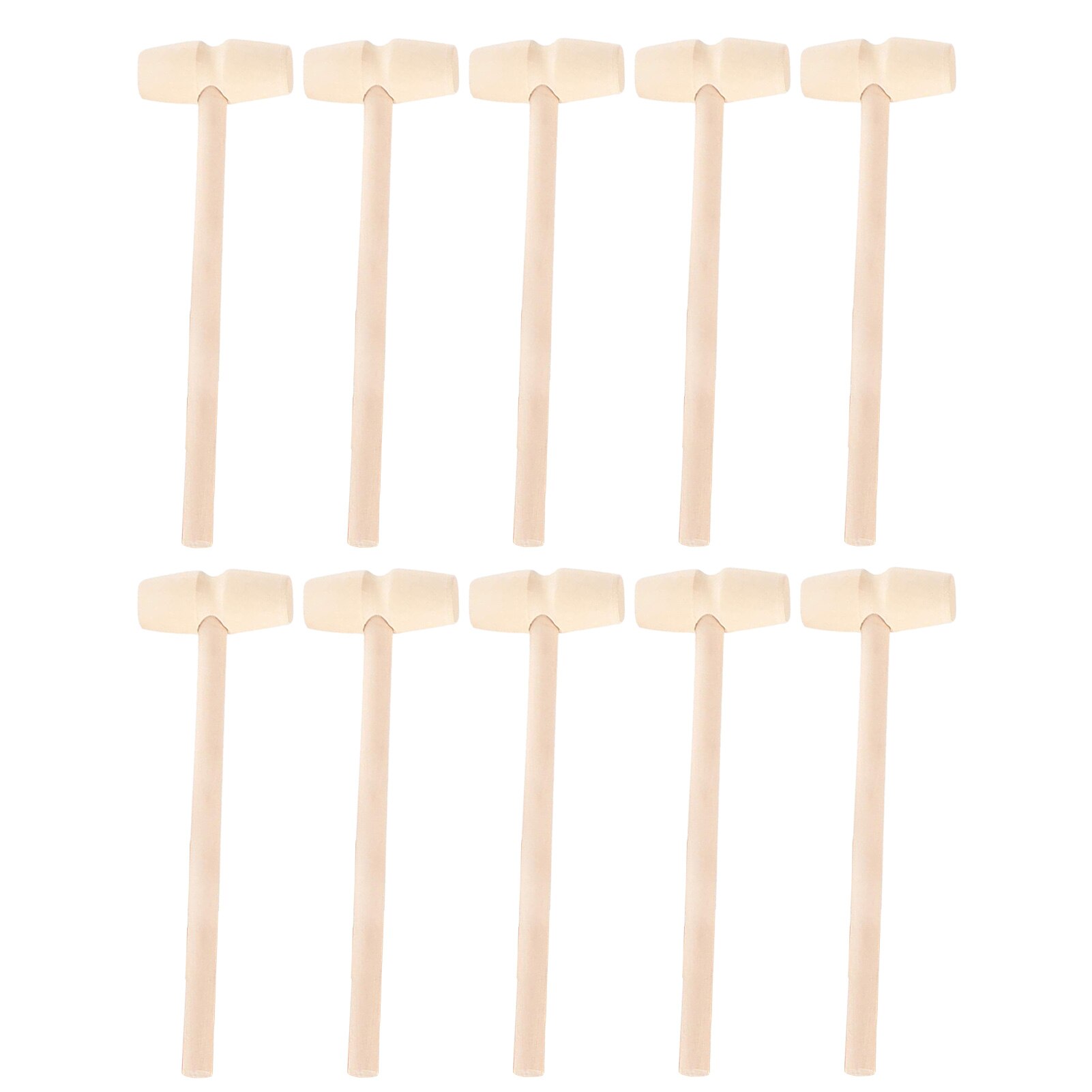 10 Pcs Mini Houten Hamer Mallet 140X43X19Mm Krab Kreeft Chocolade Zeevruchten Crackers Funny Kids Musical speelgoed Xylofoon Hamer: Default Title