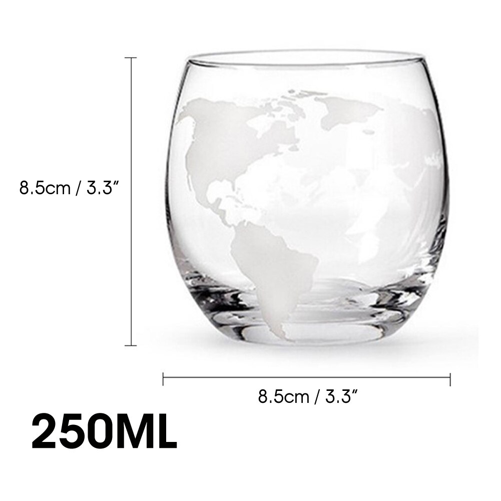 Globe Decanter Set with Lead-free Carafe Exquisite Wood-stand and 2 Whisky Glasses Whiskey Decanter Globe Grade