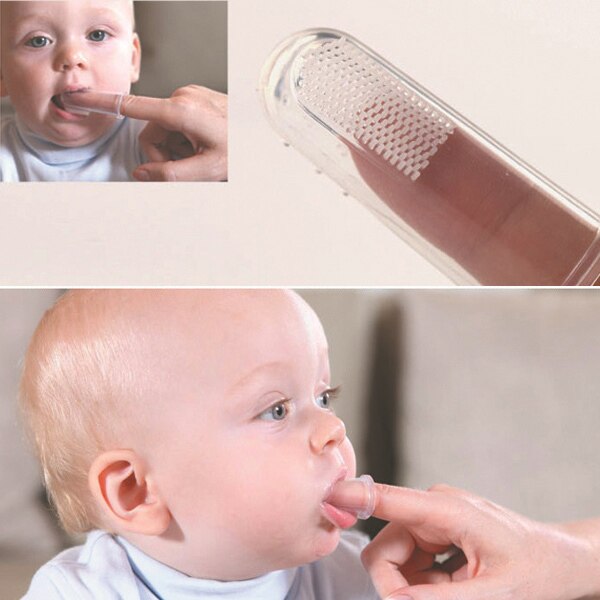 1Pcs Vinger Tandenborstel Zachte Siliconen Safe Baby Kids Vinger Tandenborstel Gum Brush Voor Clear Massage Voor Baby