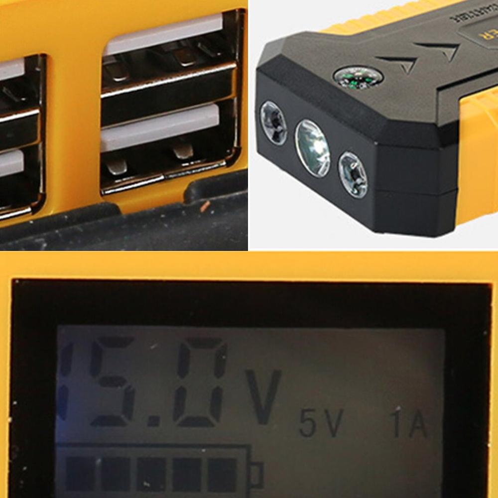 USB Car Jump Starters Multifunction Car Emergency Charger Battery Power Waterproof Car Starting Device