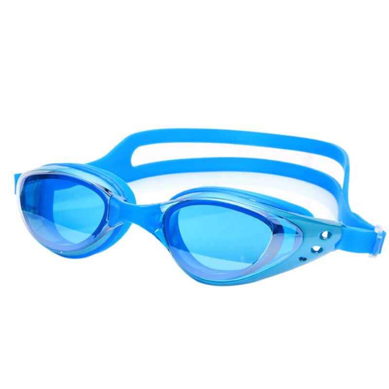 Balight børn svømmebriller justerbare anti-tåge briller uv beskyttelse børn voksne svømningsbriller briller: Himmelblå