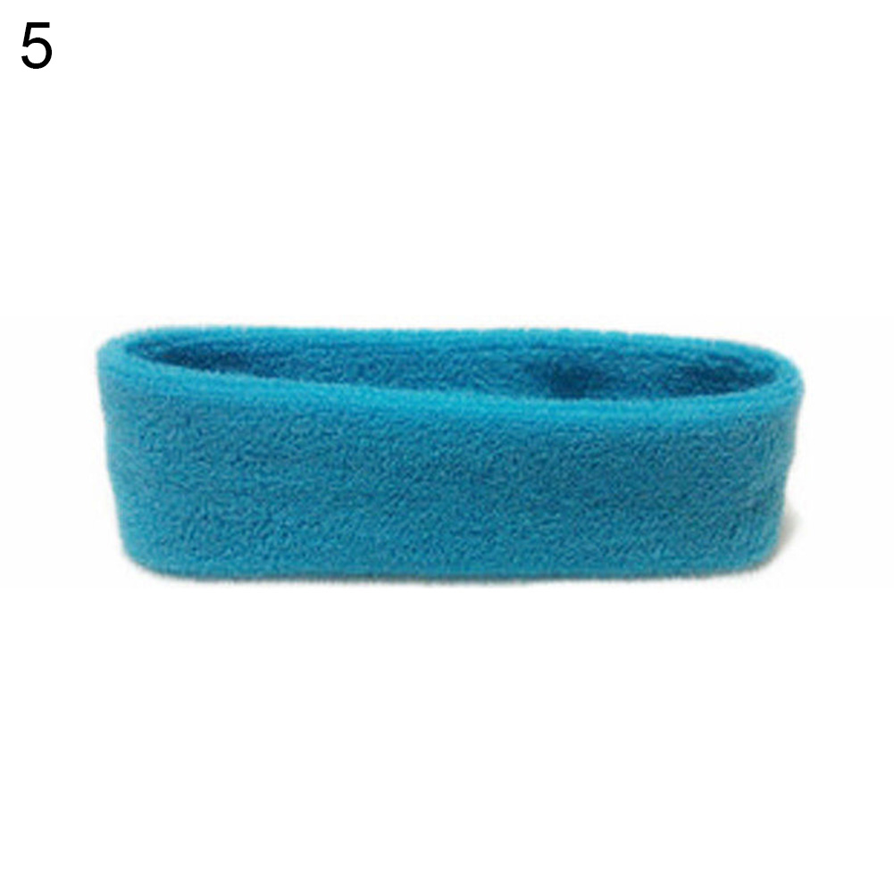 1pc Unisex Sports Yoga Sweatband Headband For Men Sweatband Women Yoga Hair Bands Gym Stretch Head Band Hair Band: Light Blue