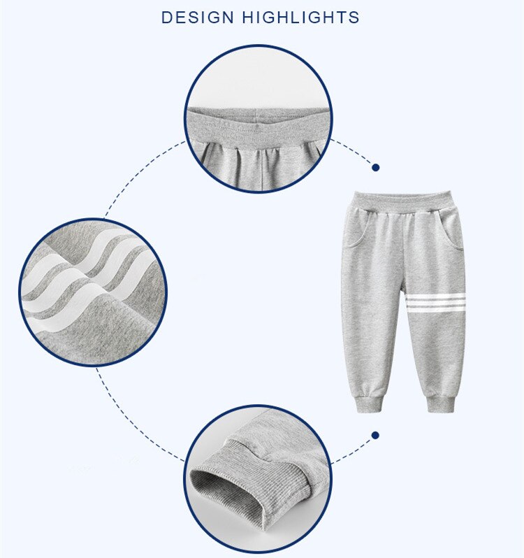 2022 pantaloni lunghi per bambini primavera 100% cotone ragazzi ragazze bambini primavera autunno pantaloni sportivi pantaloni sportivi