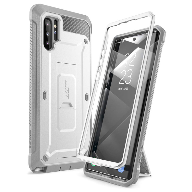 Supcase Voor Samsung Galaxy Note 10 Plus Case ) ub Pro Full-Body Robuuste Holster Cover Zonder Ingebouwde Screen Protector: White