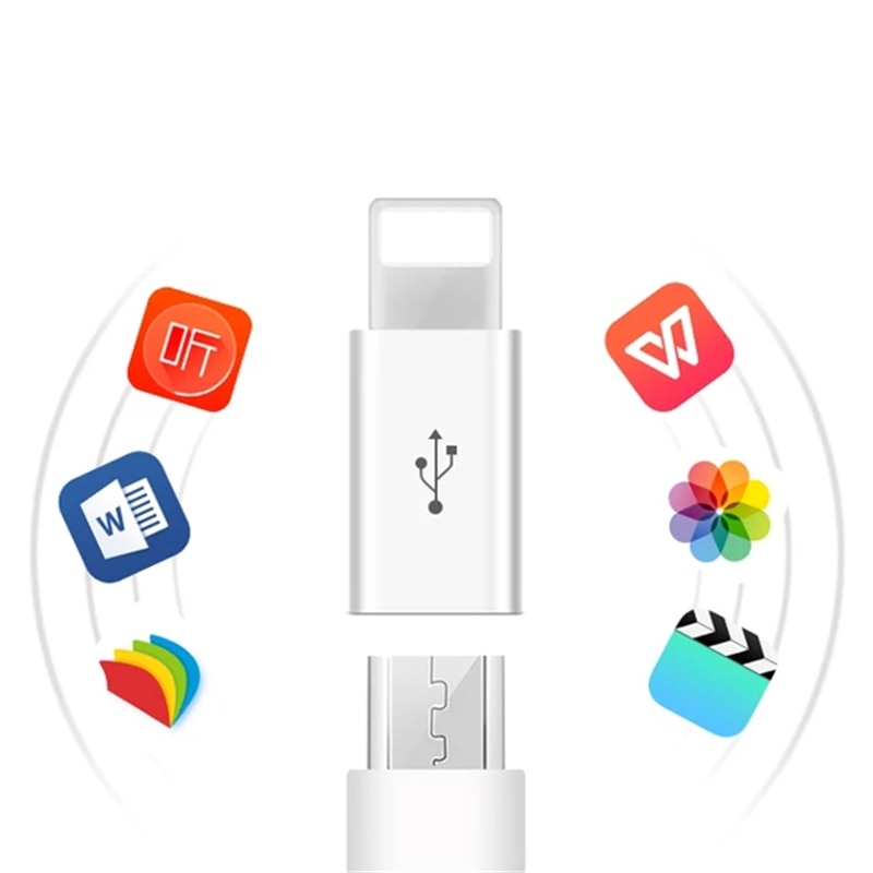 3 Pcs/Lot Micro USB à Éclairage Connecteur Adaptateur pour iPhone 6 6S 7 8 Plus X XR XS 11 Pro Max SE 5SUSB Charge Câble Convertisseur