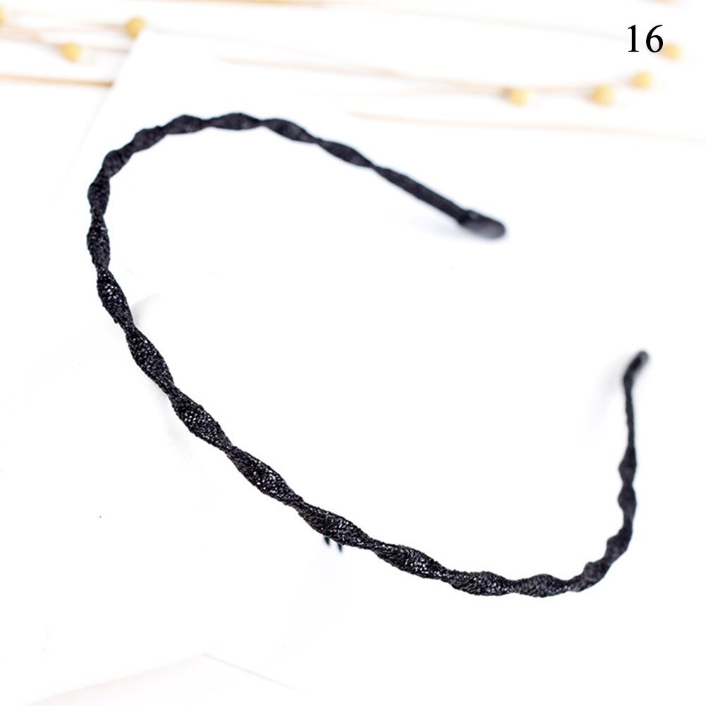 Vrouwen chique super dunne glitter haaraccessoires golvende glanzende metalen kleur hoofdband zomer haarband voor vrouwen en meisjes: 16