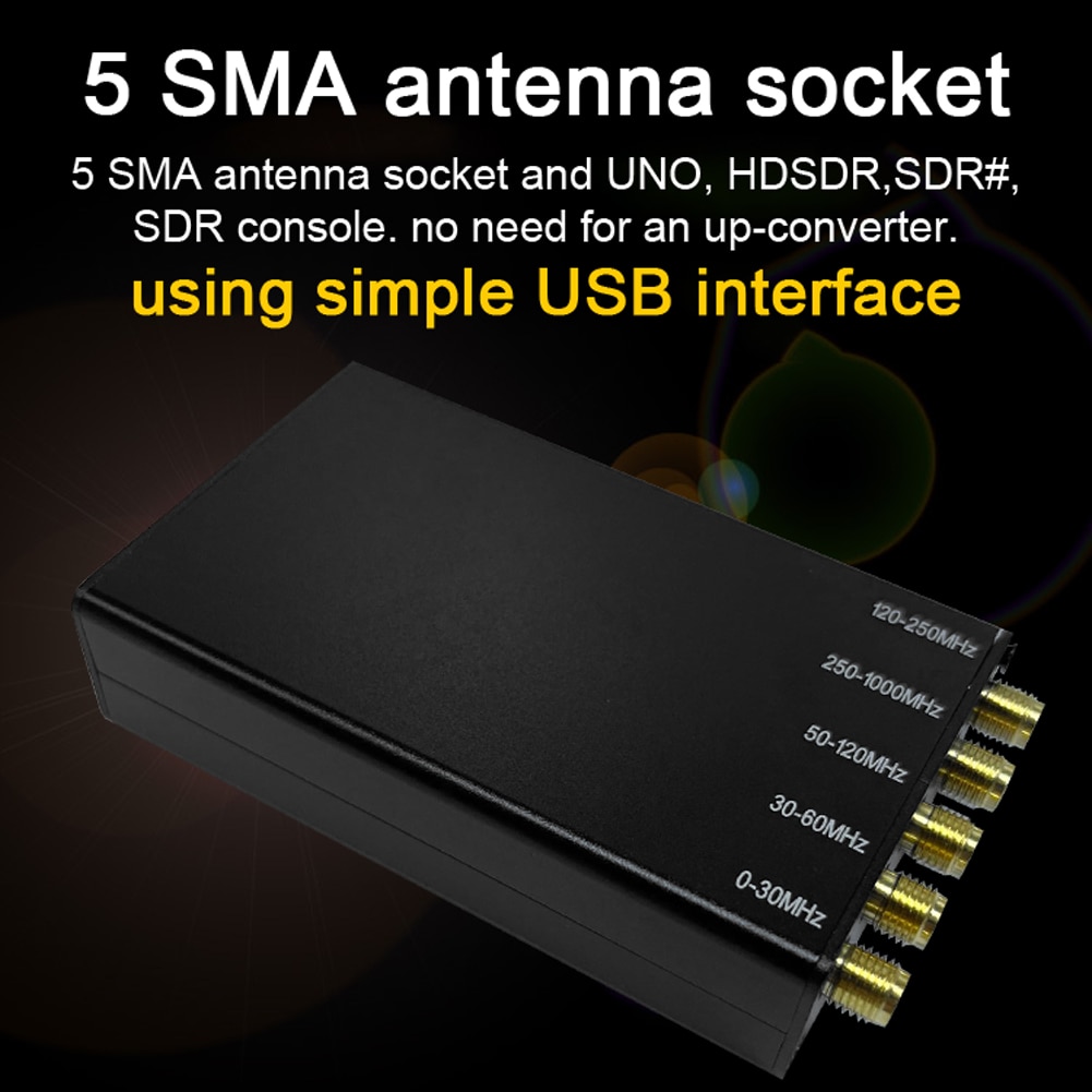 10kHz~1GHz Portable SDR Receiver RSP HF AM FM SSB CW Aviation Band Receiver Multiplatform Support Beginner Amateur Radio