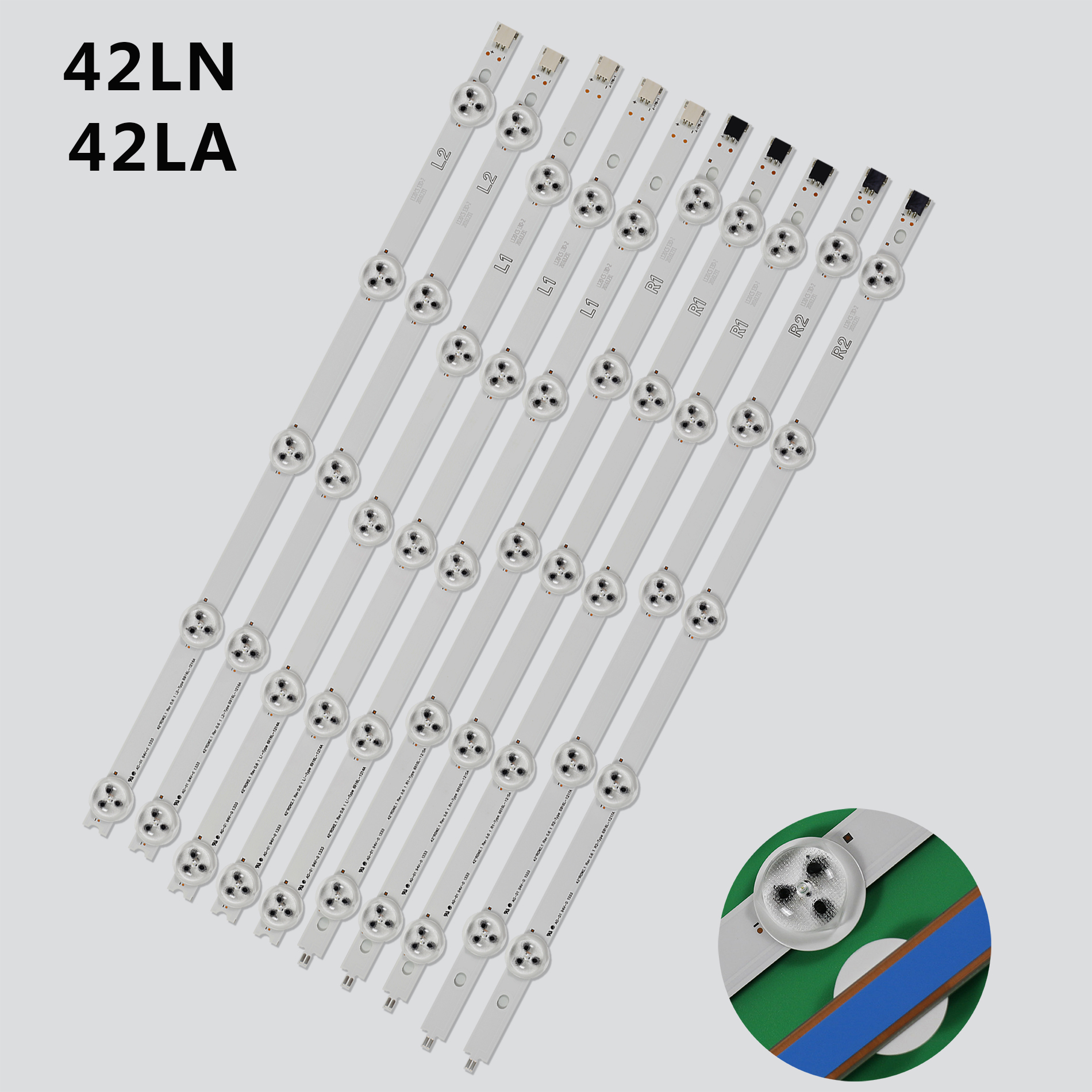 LED-strip 42" ROW2.1 REV 0.0 voor 42LN5700 42LN519C 42LN5200-SA 42LN6150 42LN5758 42LN541V 42LN5450 6637L-0025A LC420DUE 42LA