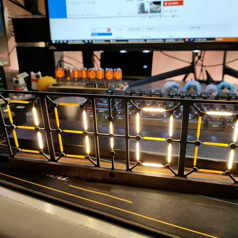 LED Clock Pseudo Glow Hollow Clock Electronic Clock Sense of Home Furniture Add the Joy of Life