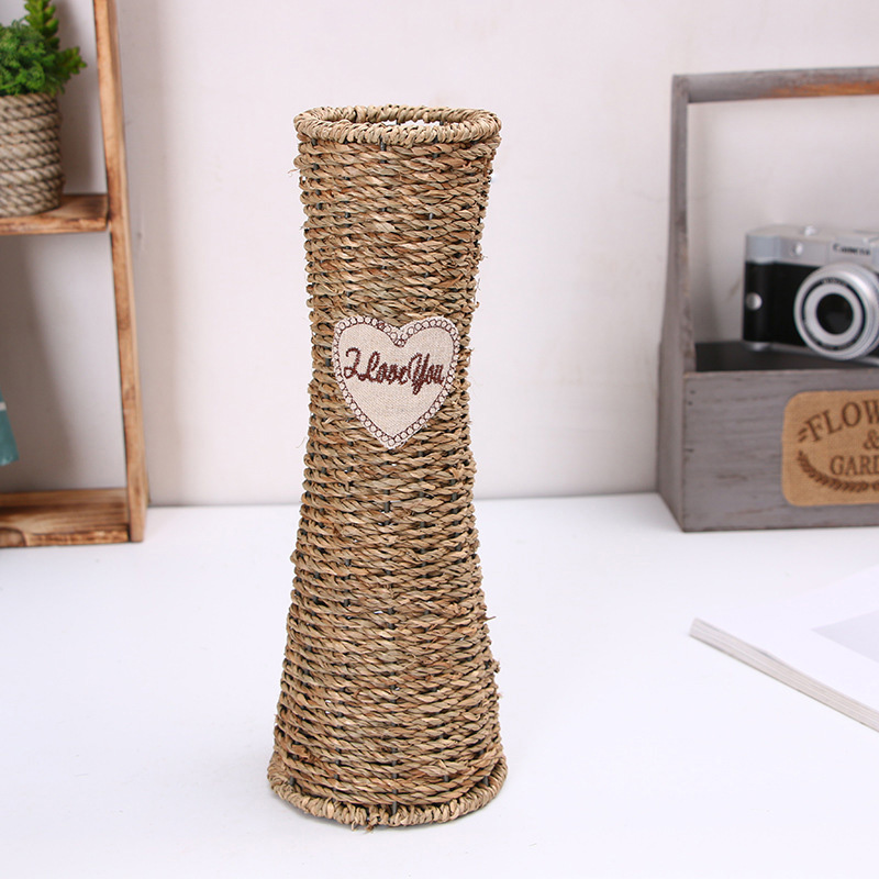 Rattan Weaving Flower Basket Woven for Home Garden Wedding Decoration K888: vase