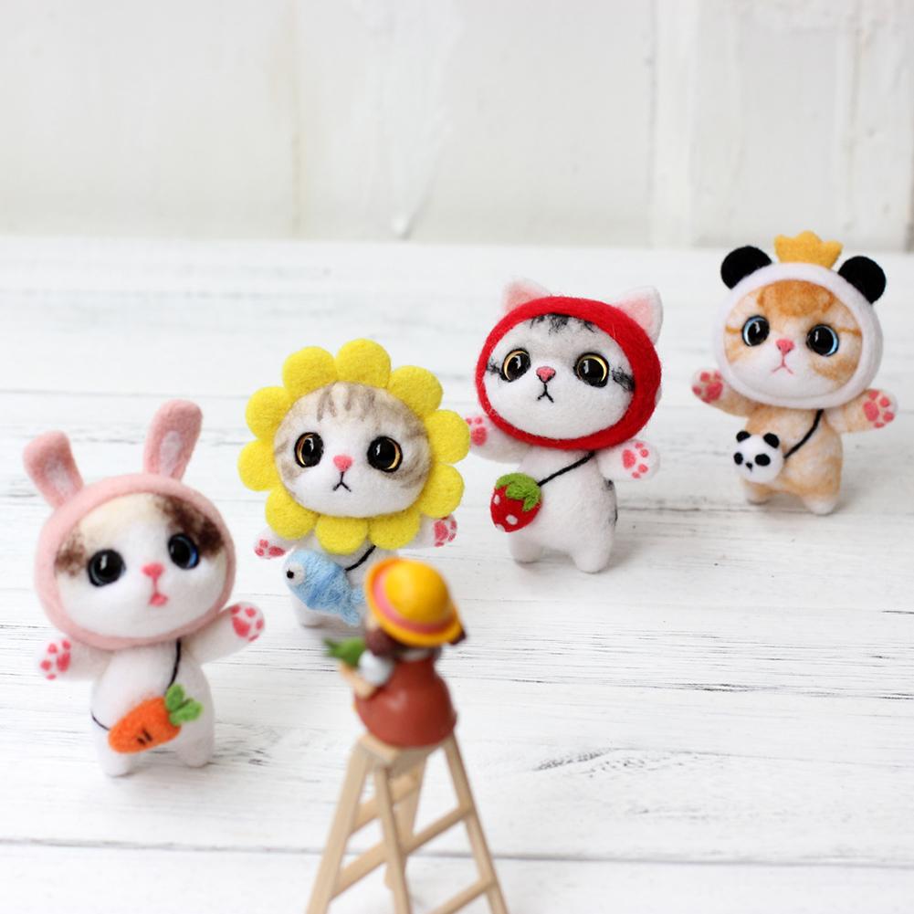 DIY Needle Felting Kit Needle Crafts Wool Felting Animals Kit DIY Handmade Non Finished Dog Handcraft with Needle Felting