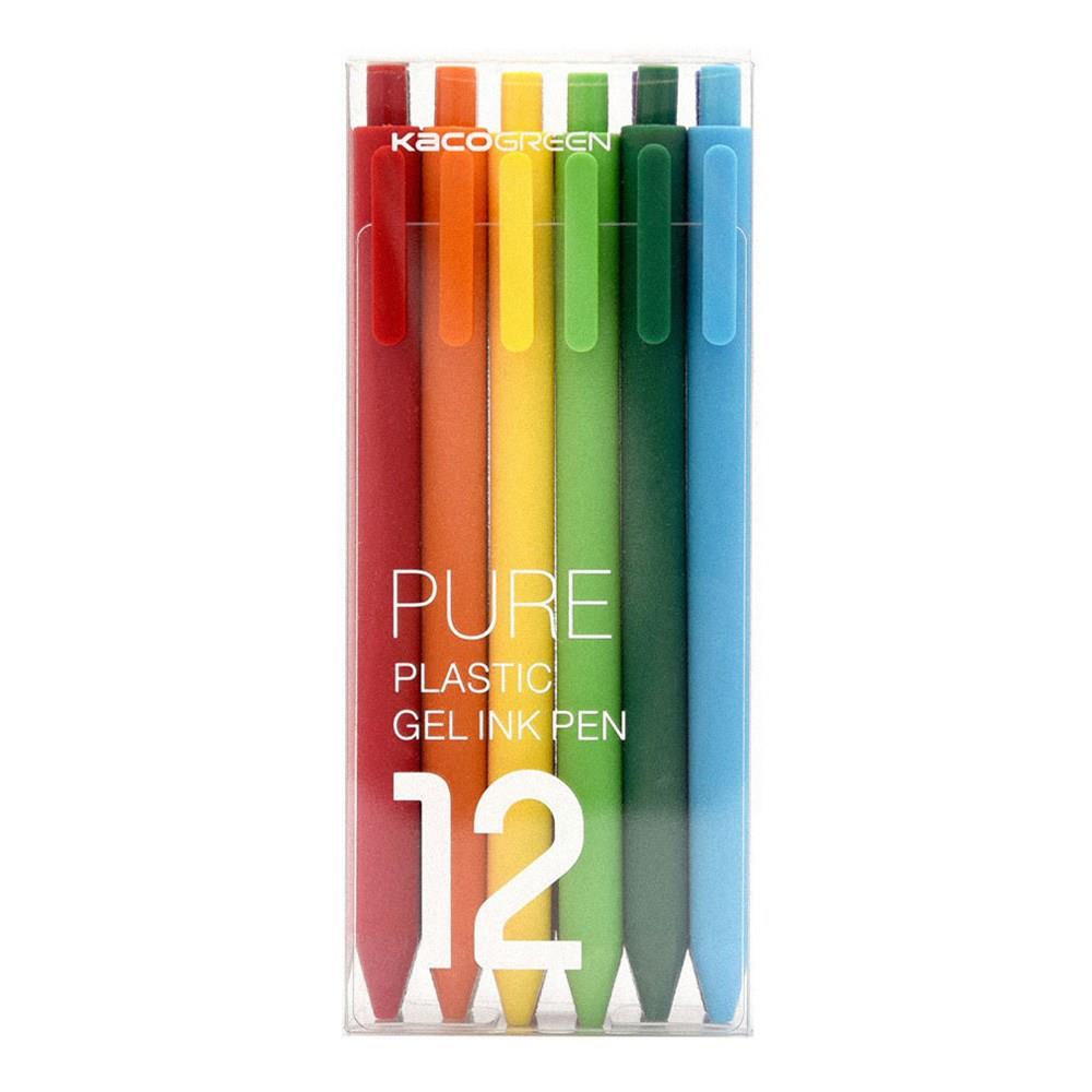 Originele Xiaomi Kaco Kleurrijke Teken Pen 0.5Mm Refill Ondertekening Pennen 12 Kleuren Balpen Japan Inkt Duurzaam School Briefpapier: Default Title