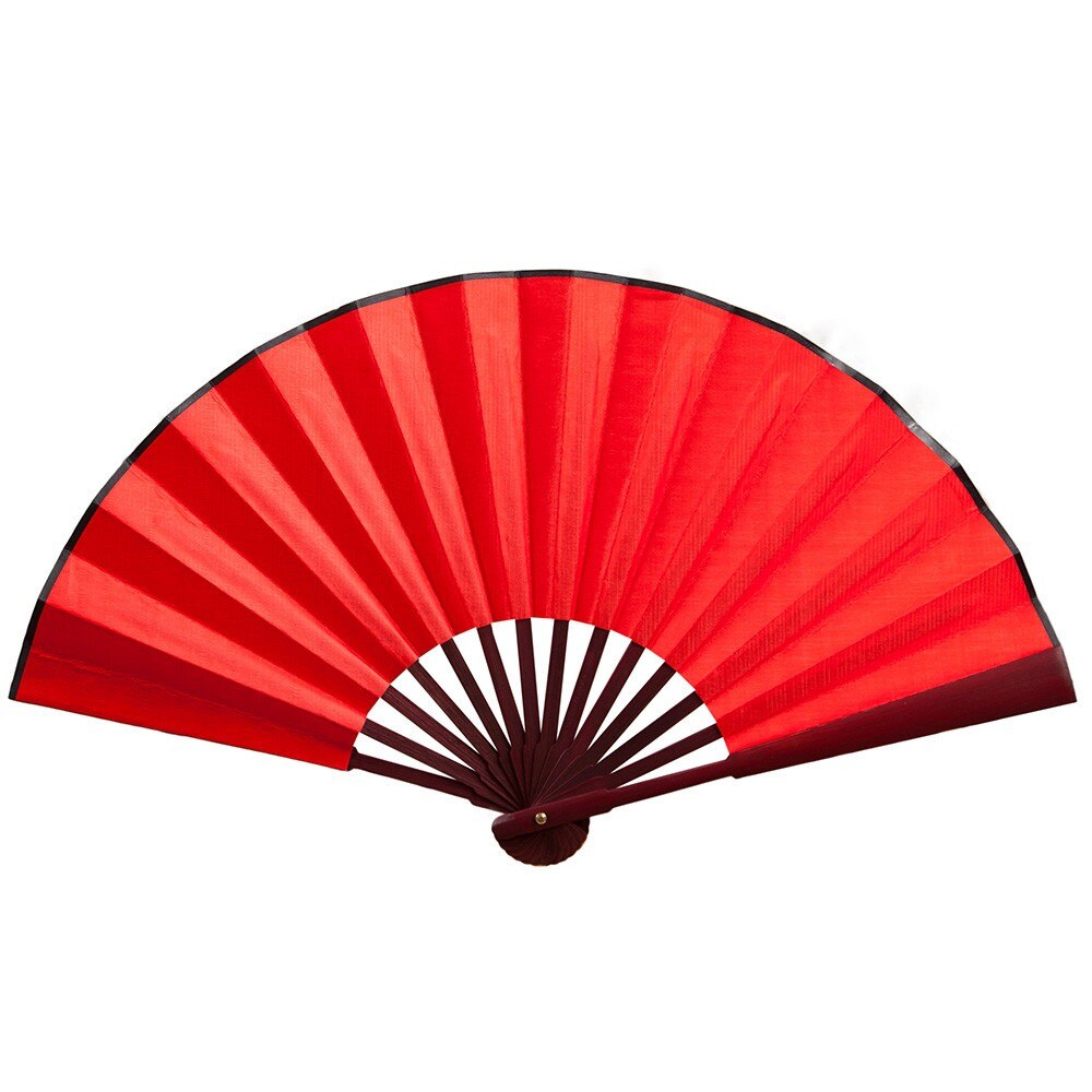 Hand Fan Held Colorful Chinese Floral Lace Silk Folding Fan Unisex Wedding Dancing Party Fan Abanicos De Man: Red