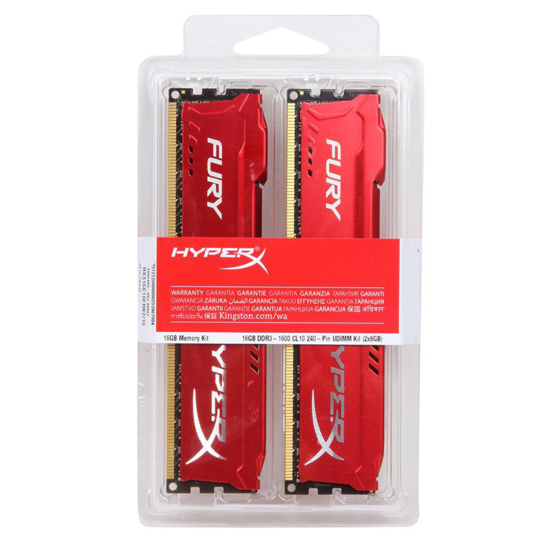 HyperX Fury Memoria RAM DDR3 16GB (2x8GB) zestaw 1866MHz 1600MHz 1333MHz pamięć RAM 14900 pamięć 1.5V DIMM 240Pin PC3-12800 DDR3