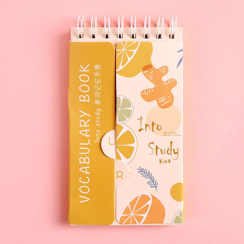 Kawaii Fruit Notebook Foreign Language Vocabulary English Words Reciting Planner Notepad School Writing Stationery
