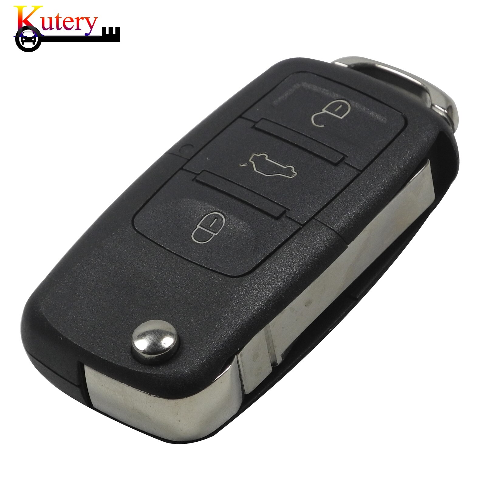 Kutery Flip Remote Car Key For VW Volkswagen GOLF PASSAT Tiguan Polo Jetta 434MHz ID48 Chip 1JO959753DA 1JO959753AH 1KO959753G
