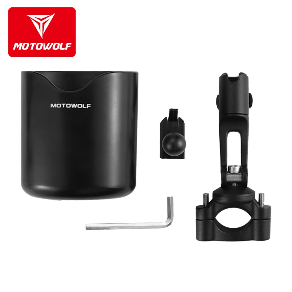 Motowolf rękawice motocyklowe rura telefon komórkowy butelka wody drink Puchar uchwyt uchwyt schowek dla BMW Honda zwycięstwo Yamaha