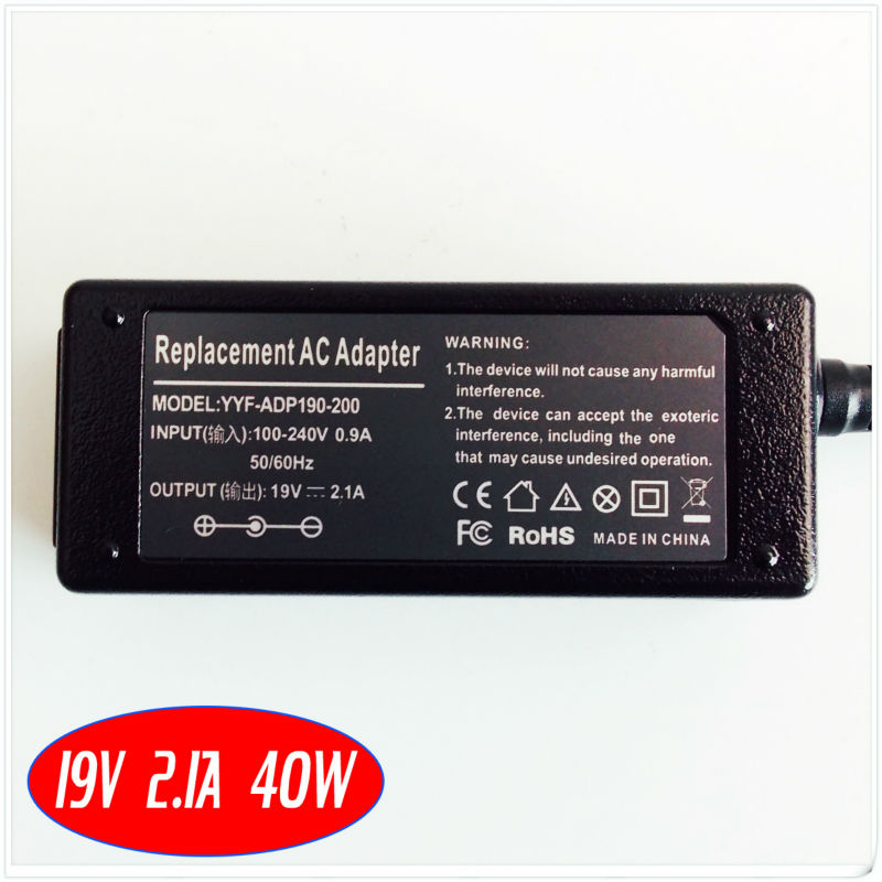 Netbook vekselstrømsadapter oplader 19v 2.1a til asus eee pc  x101 x101h x101ch x101ch-eu17-bk 1104ha 1106ha 1101h 1101ha 1101 hag