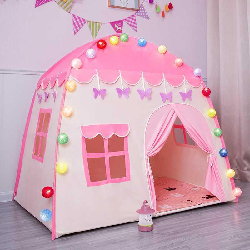 Kinderen Tent Baby Prinses Playhouse Super Grote Kamer Kruipen Indoor Outdoor Tent Kasteel Prinses Living Spel Oceaan Ballen