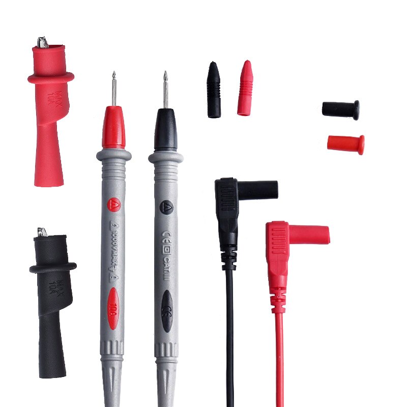10A 20A Digital Multimeter probe Soft silicone wire Needle tip Universal test leads with Alligator clip a pair