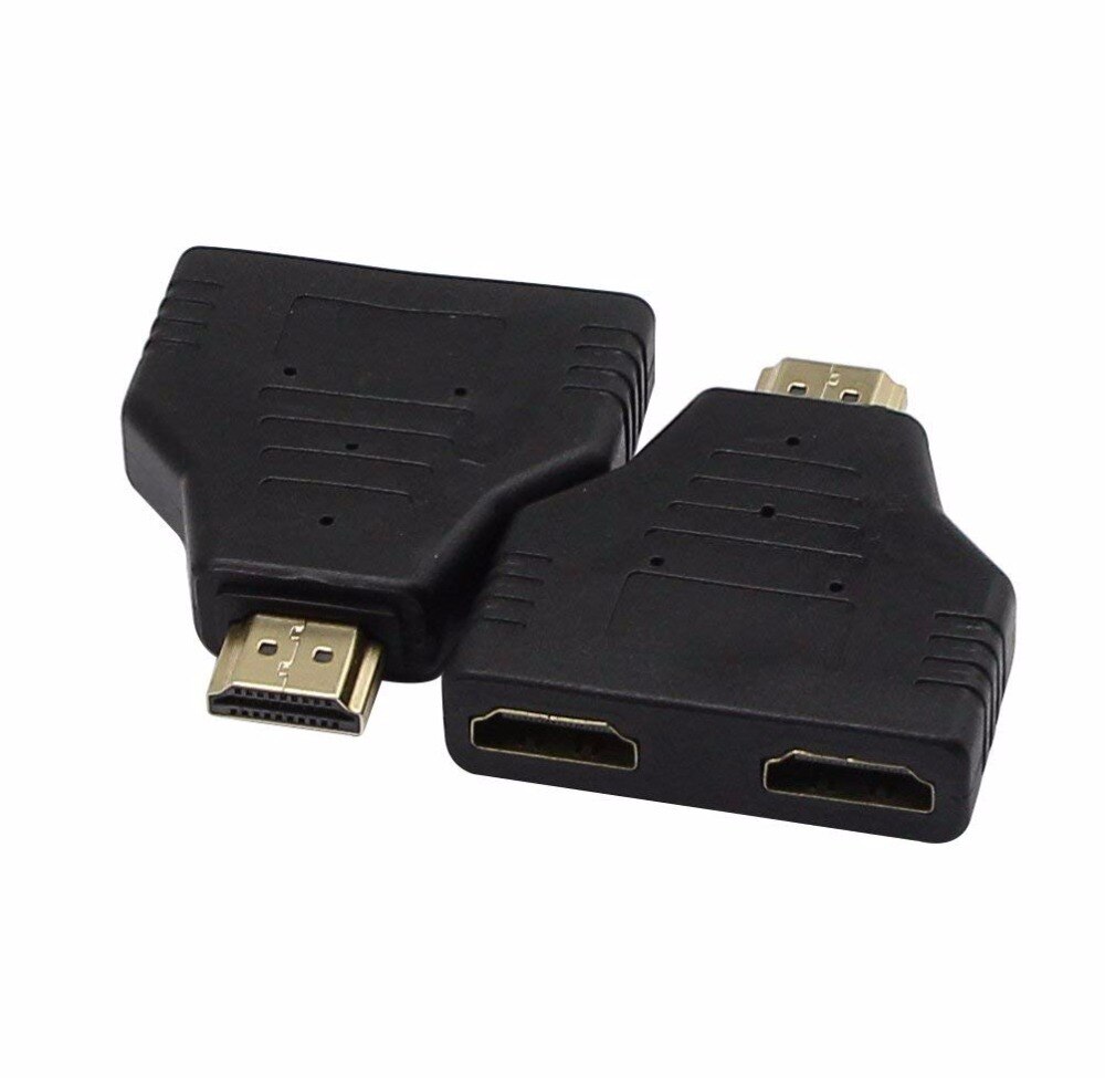 Adaptador de hdmi 1 para 2, 1080p, hdmi macho para hdmi fêmea dupla, 1 a 2 vias, divisor, adaptador, conversor