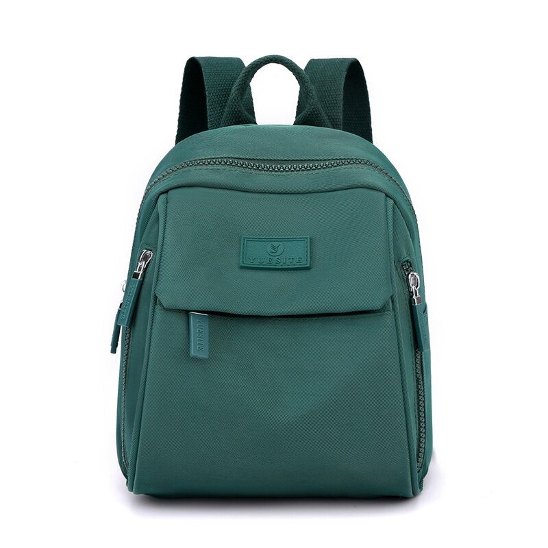 Mochila pequeña de nailon para mujer, morral pequeño de compras, resistente al agua, a la , bonita, 2022: Verde