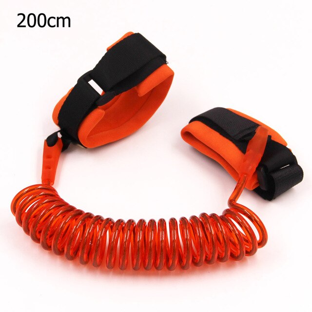 Lasten Toddler Valjaat Turvavyö Ranneke Anti-kadonnut 250cm/200cm/150cm Puuvilla: 200cm oranssi