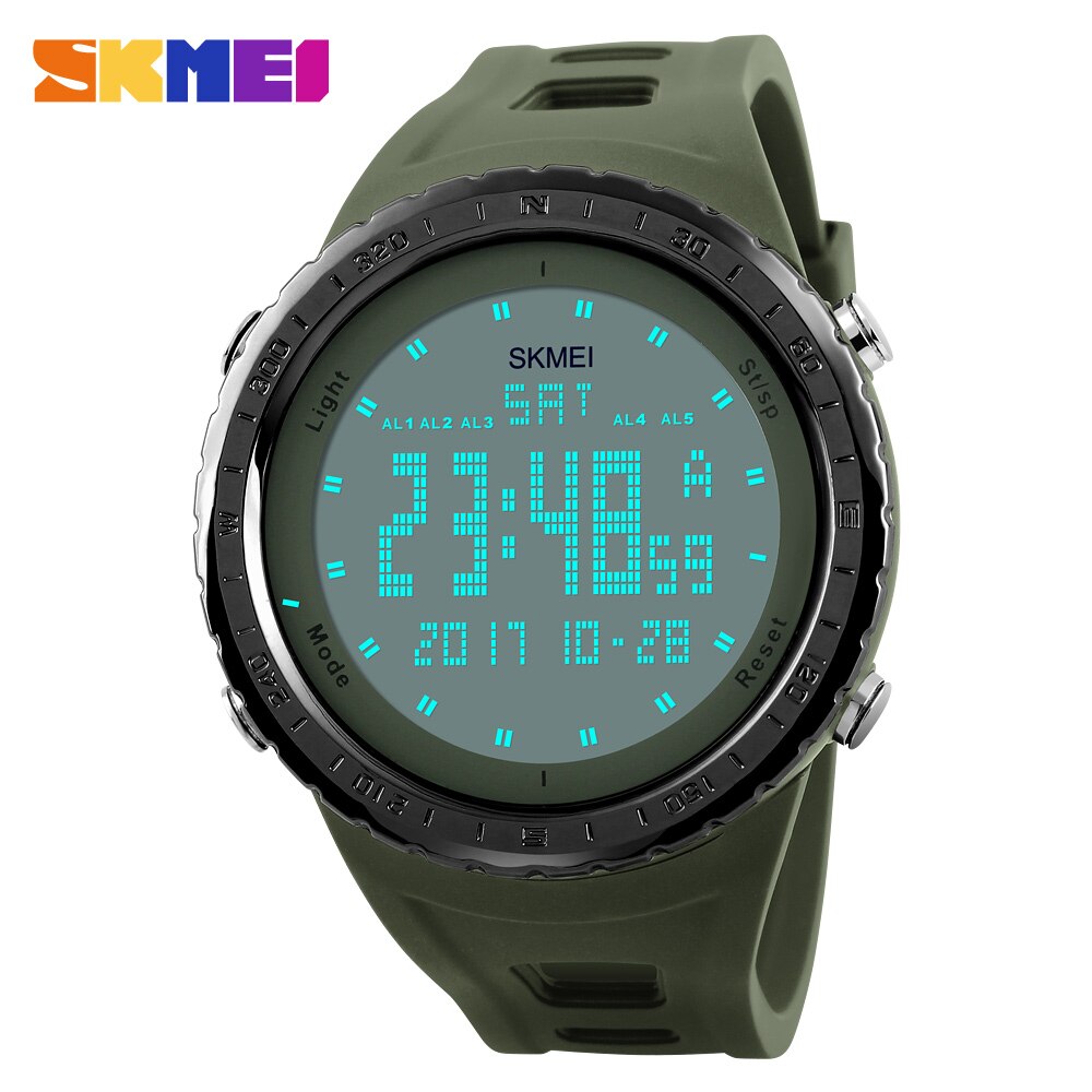 SKMEI Casual Heren Horloges LED Digitale Swim Waterdichte Outdoor Sport Horloge Mannen Dubbele Tijd Multifunctionele Horloges