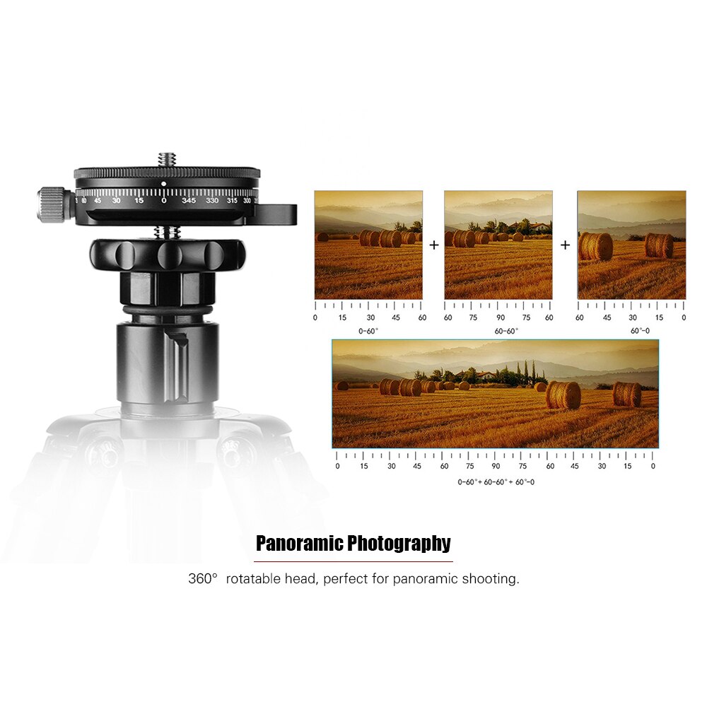 Caméra rotule rotule trépied tête 360 rotatif panoramique caméra connecteur adaptateur + 1/4 pouce vis pour monopodes caméra DSLR