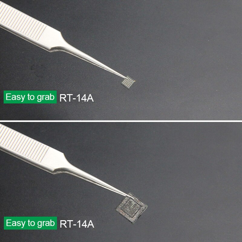 Relife-Pinzas RT-14A para reparación de teléfonos móviles, pinzas antiestáticas antideslizantes de alta dureza, punta fina de precisión, reparación de chips, RT-14SA