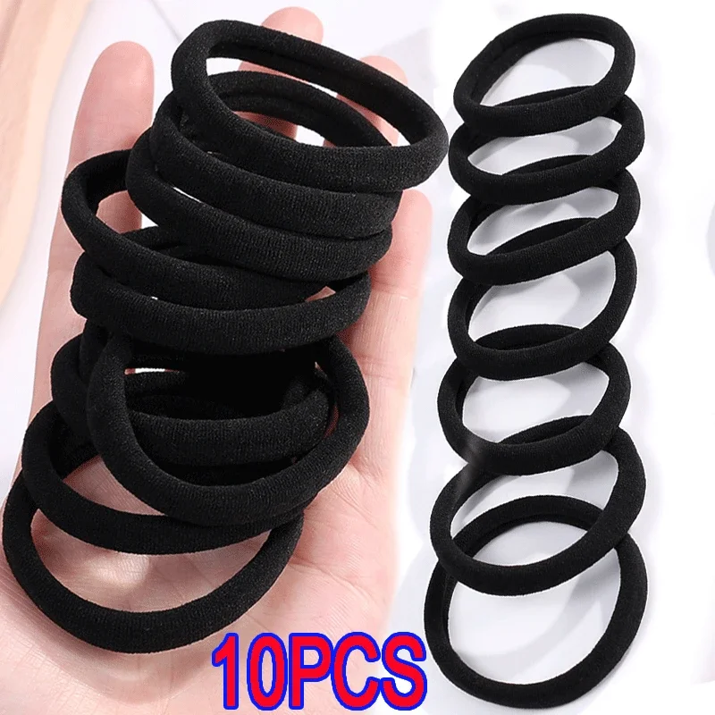 Bandas para el cabello de alta elasticidad para mujeres y niñas, diadema negra, lazos de goma, coleteros, diadema para niños, accesorios para el cabello: YELLOW