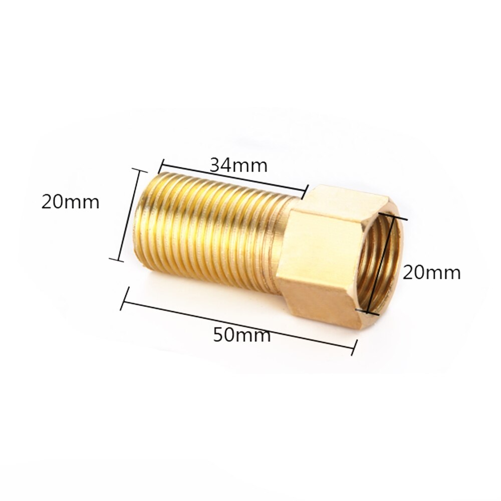 Messing Connector 1/2 "Bsp Man-vrouw Thread Veranderen Koppelstuk Recht In Adapter Fittings 28 Mm 40 Mm 50mm 70 Mm 100 Mm Lengte: 50MM Length