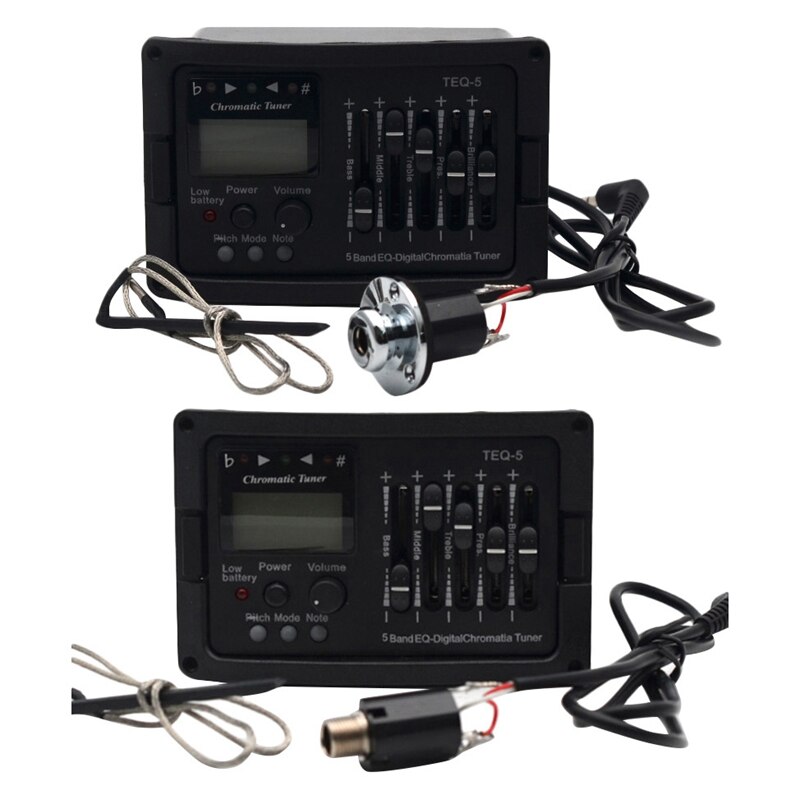 Eamber - 5-Bands Voorversterker EQ Equalizer Piëzo Tuner Pickup Voor Akoestische Gitaar Eamber - 5-Bands Voorversterker EQ Equalizer Piëzo Tuner Pickup Voor Akoestische Gitaar