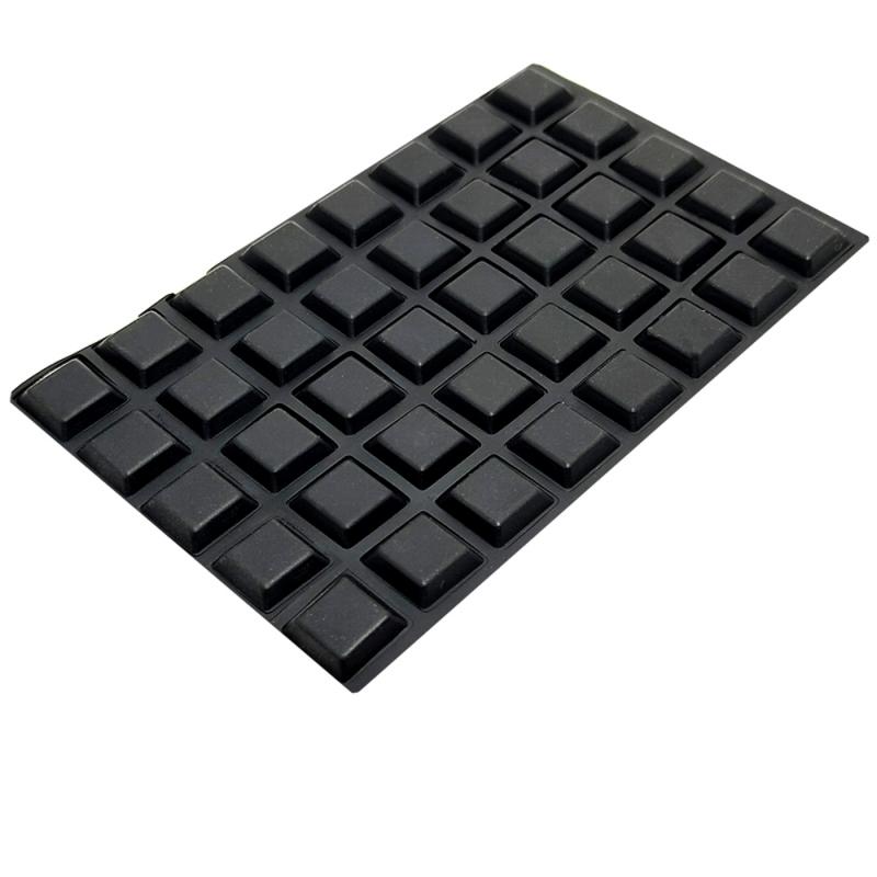 Ronde/vierkante bumper zelfklevende deurstopper rubberen demperbuffer zwart/helder siliconen meubellade beschermkussen