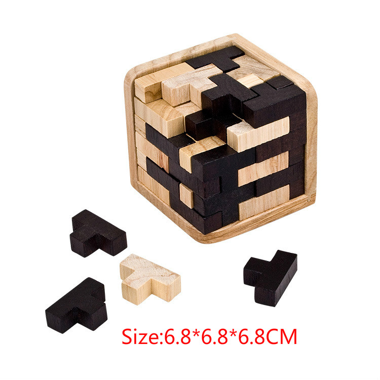 Creatieve 3D Puzzel Luban Grijpende Houten Speelgoed Vroege Educatief Speelgoed Houten Puzzels Voor Volwassenen Kids Brain Teaser Iq Puzzels