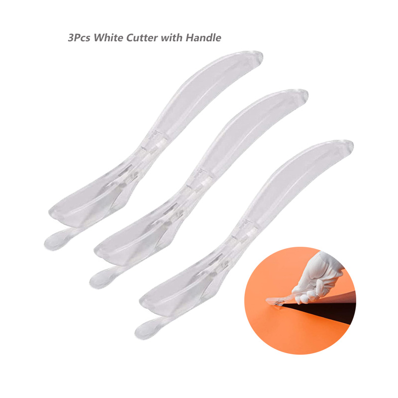 3Pcs Wrapping Paper Cutter Wrap Film Cutter Safety Paper Cutting Tool for Window Tint Car Wrap Craft Making: Gold
