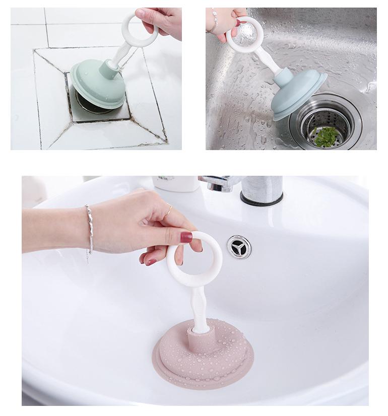 Kitchen Sink Pipeline Dredging Through Sewer Tools Hair Clogging Cleaner Household Flexible Pp Toilet Plunger Cleaning Tool