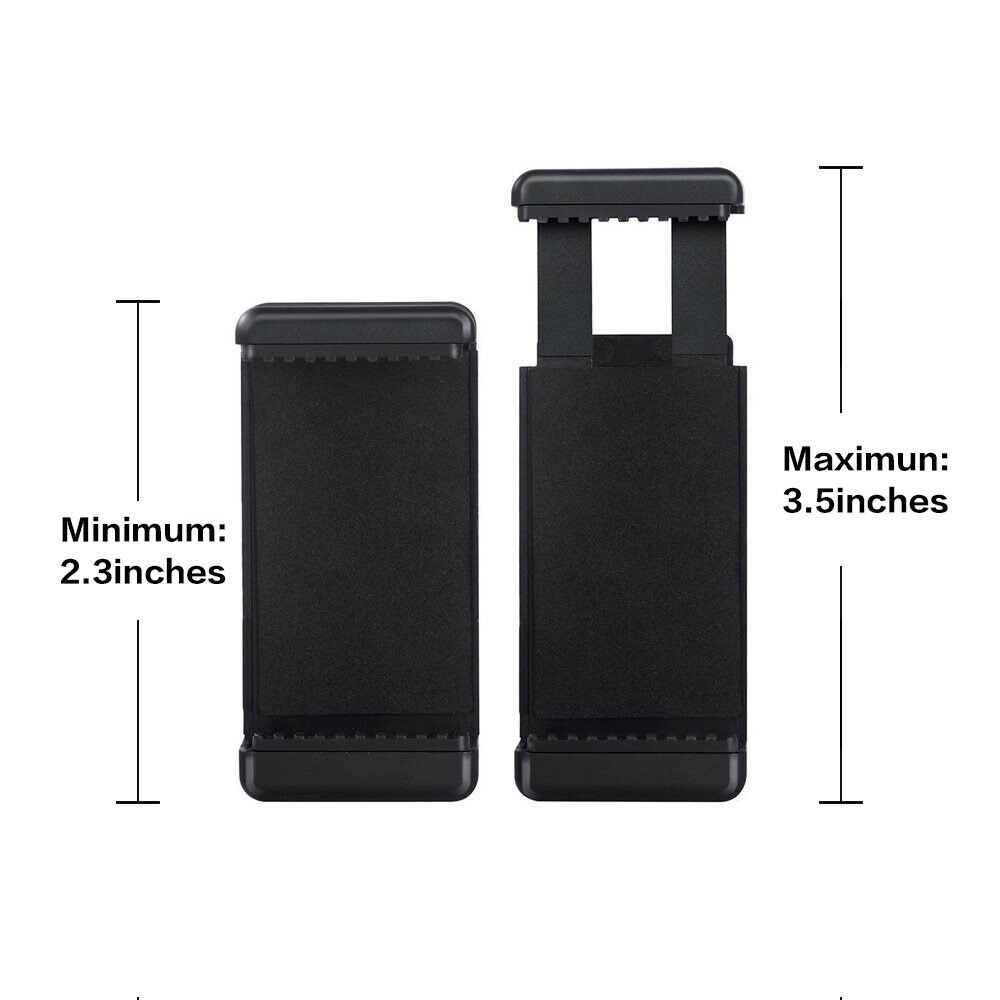 Gångväg stativfäste adapter mobiltelefon klämma hållare vertikal 360 stativ med 1/4 skruvhål justerbar klämma för smartphones