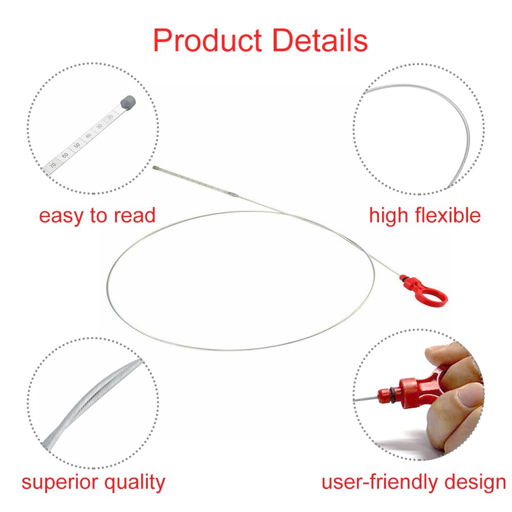 1340mm Car Engine Accurate Measure Tools Fluid Level Ruler Transmission Vehicle Oil Dipstick Portable For Dodge