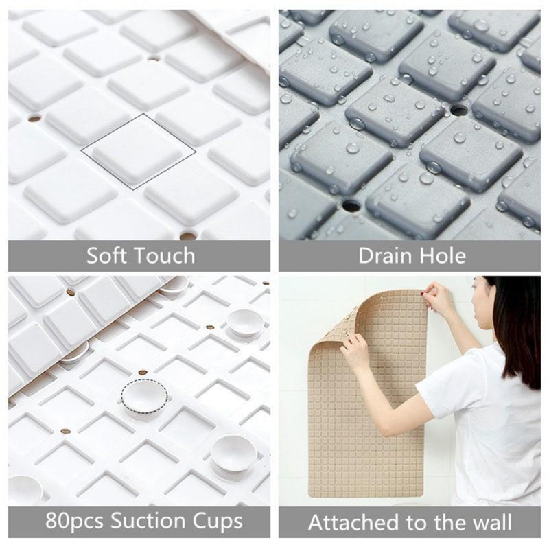 Grid Pvc Antislip Badmat Multi Zuignappen Zachte Afvoer Mat Bad Douche Mat Badkamer Slaapkamer floor Mat 40x71cm