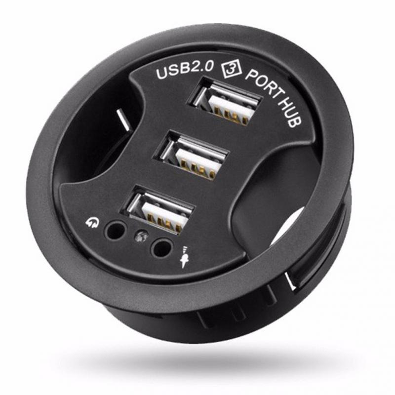 USB2.0 HUB Multi-Function Hub With Audio Ear Mark 3-Port Hub Audio Device Mark Wind Function Desktop HUB Network Hub