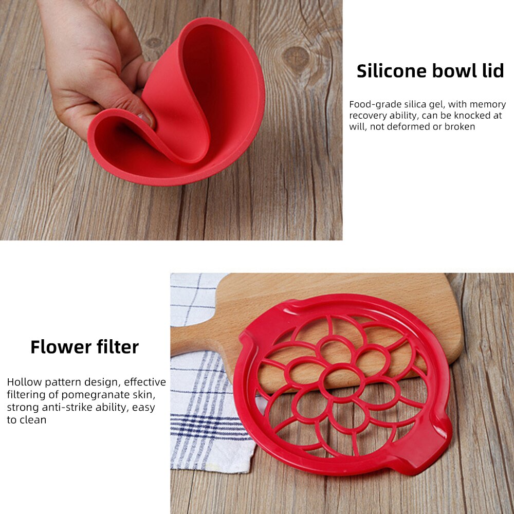 Pomegranate Peeler Machine Kitchen Fruit Vegetable Cutter Tools Silicone Pomegranate Bowl Shredder Home Kitchen Cooking Tool